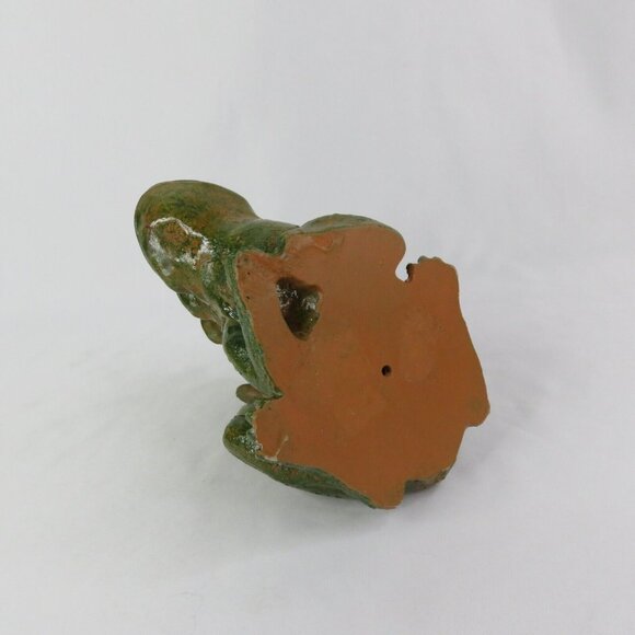 Frog Figurine 3 Stacked Green Frogs  Glazed Realistic 6" x 6" Toad - Picture 11 of 11